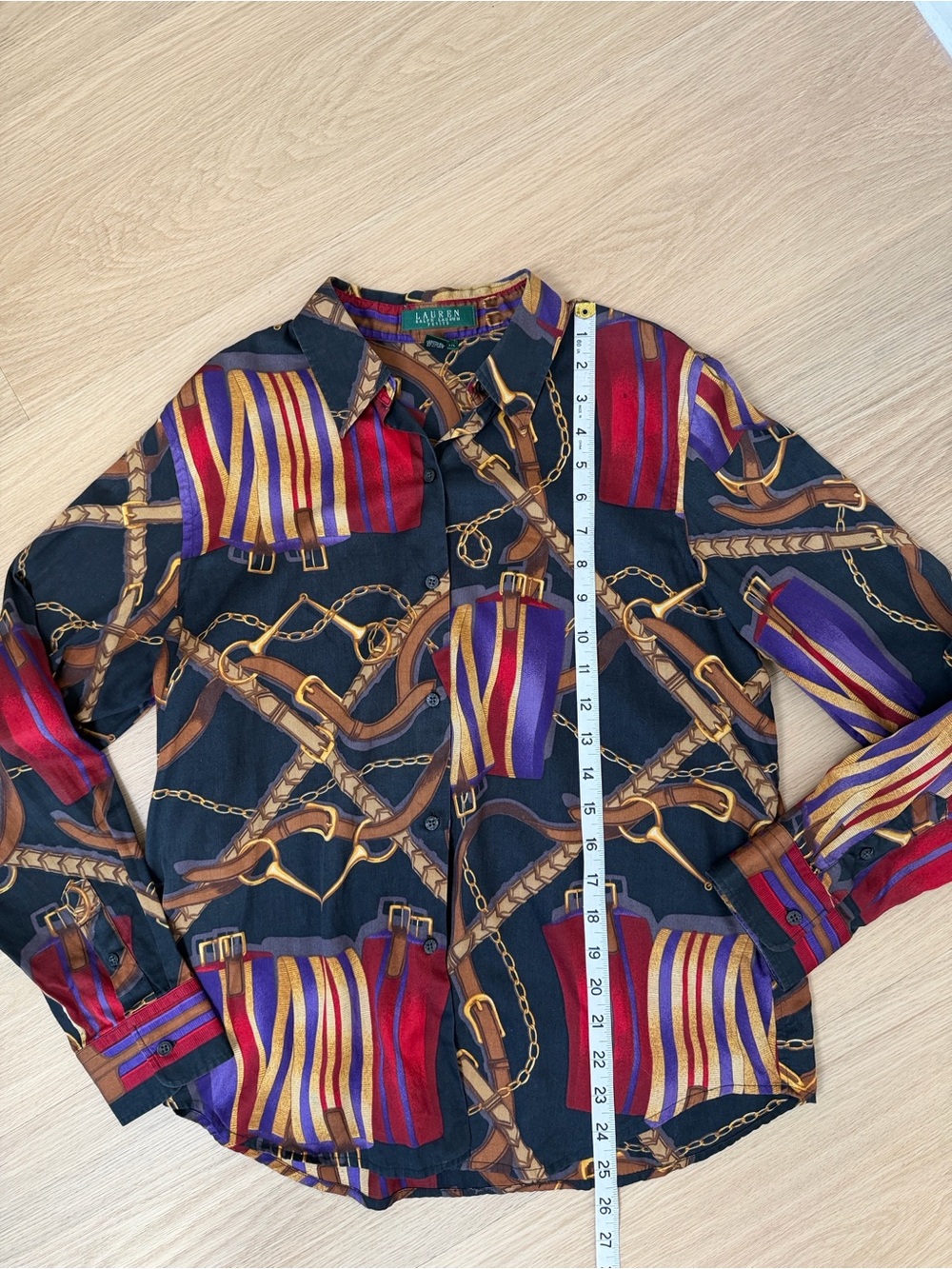 Vintage Ralph Lauren Equestrian Button Down Shirt PL - Picture 3 of 5